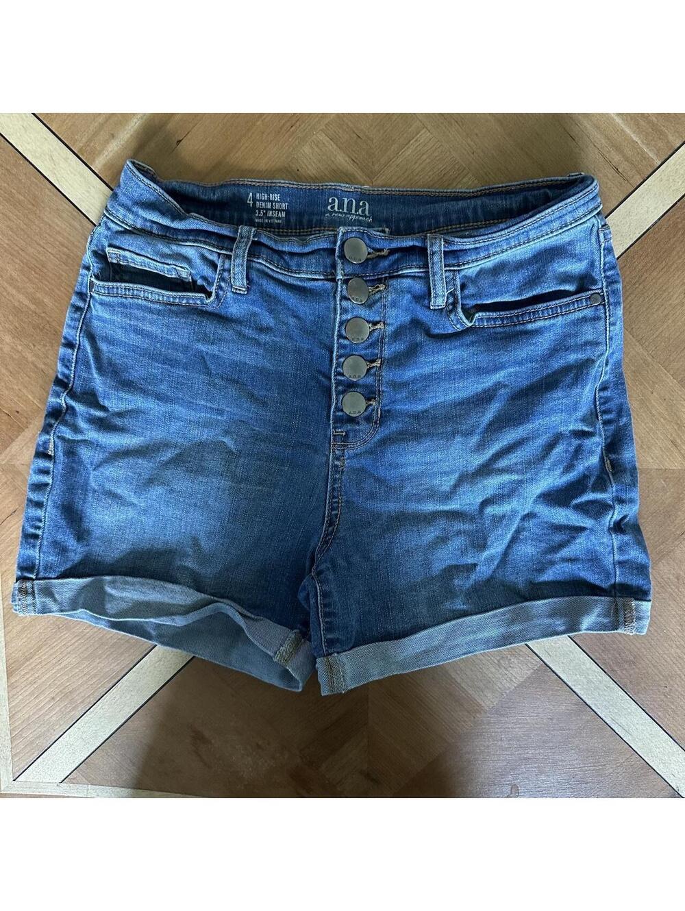 High waisted blue denim button fly shorts summer cottagecore girl next door